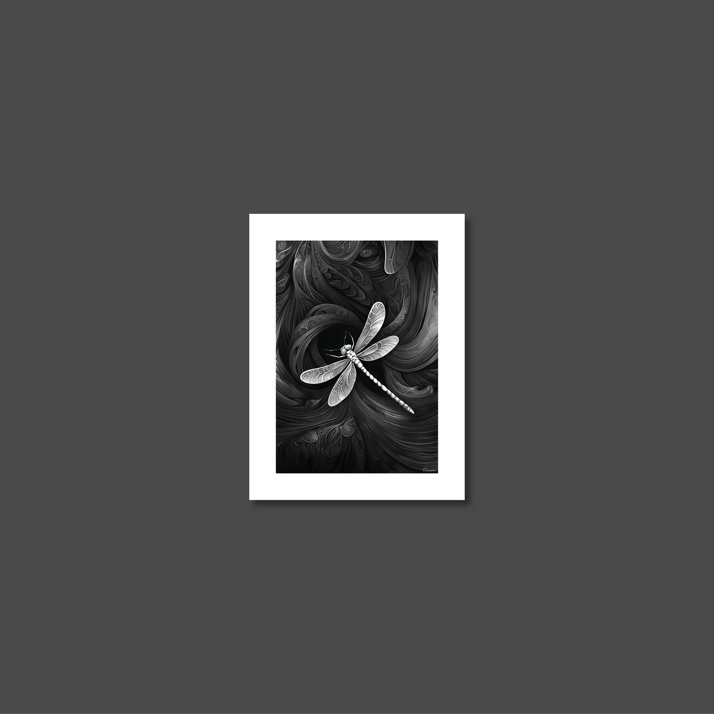 ABSTRACT DRAGONFLY **UNFRAMED ART PRINT**