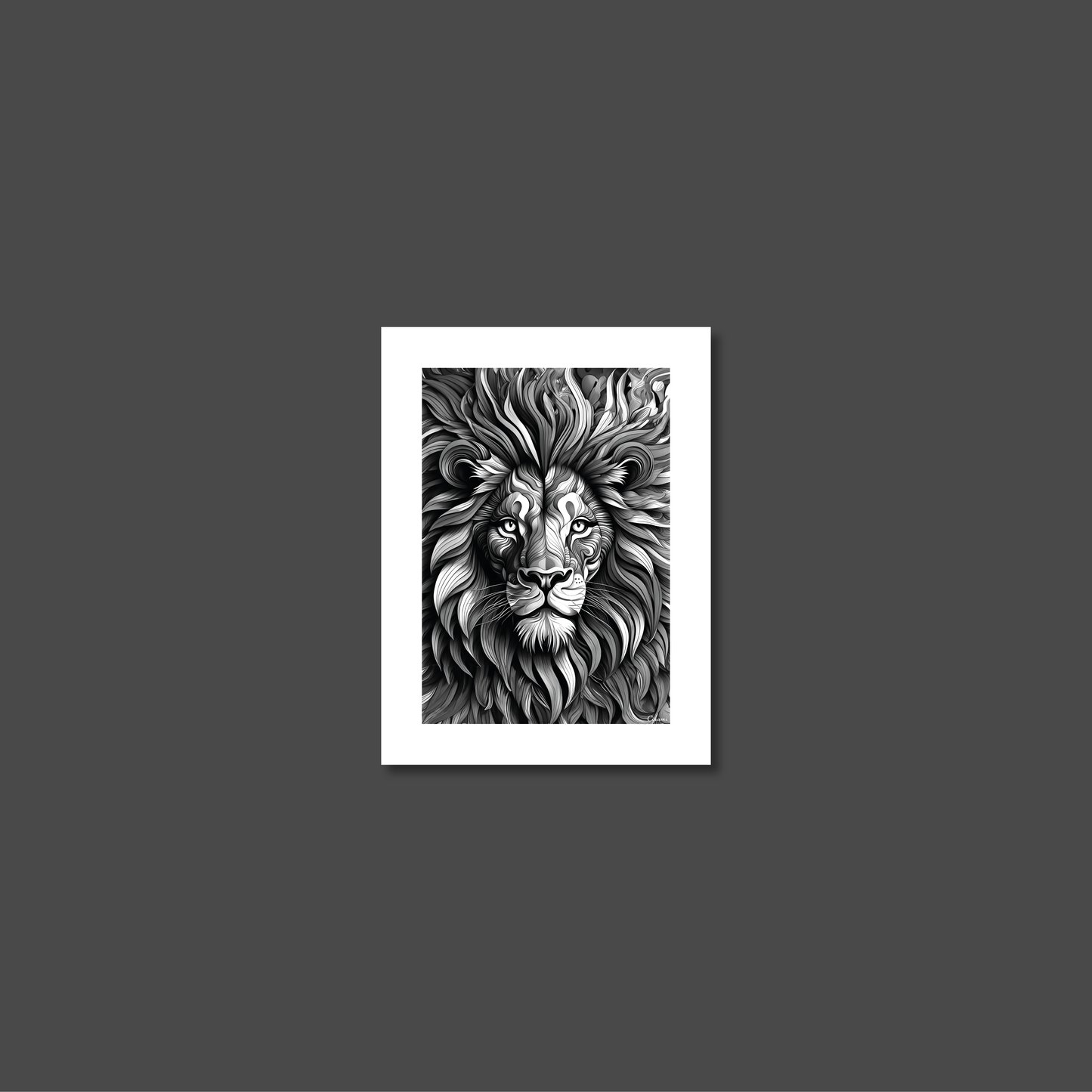 ABSTRACT LION **UNFRAMED ART PRINT**