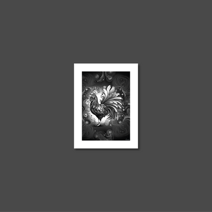 ABSTRACT COCKEREL **UNFRAMED ART PRINT**