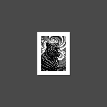 ABSTRACT BLACK PANTHER **UNFRAMED ART PRINT**