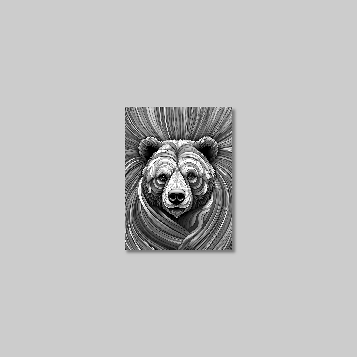 ABSTRACT BEAR **UNFRAMED ART PRINT**