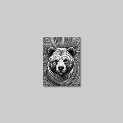 ABSTRACT BEAR **UNFRAMED ART PRINT**