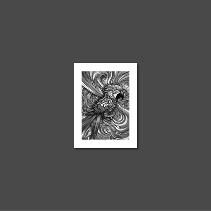 ABSTRACT PARROT **UNFRAMED ART PRINT**