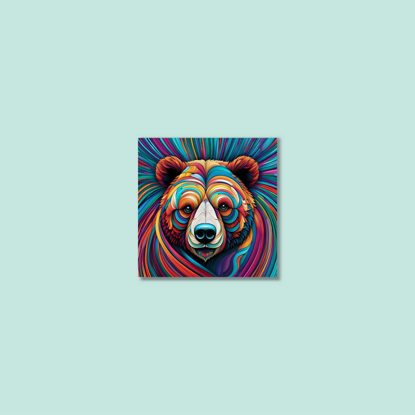 ABSTRACT BEAR **UNFRAMED ART PRINT**