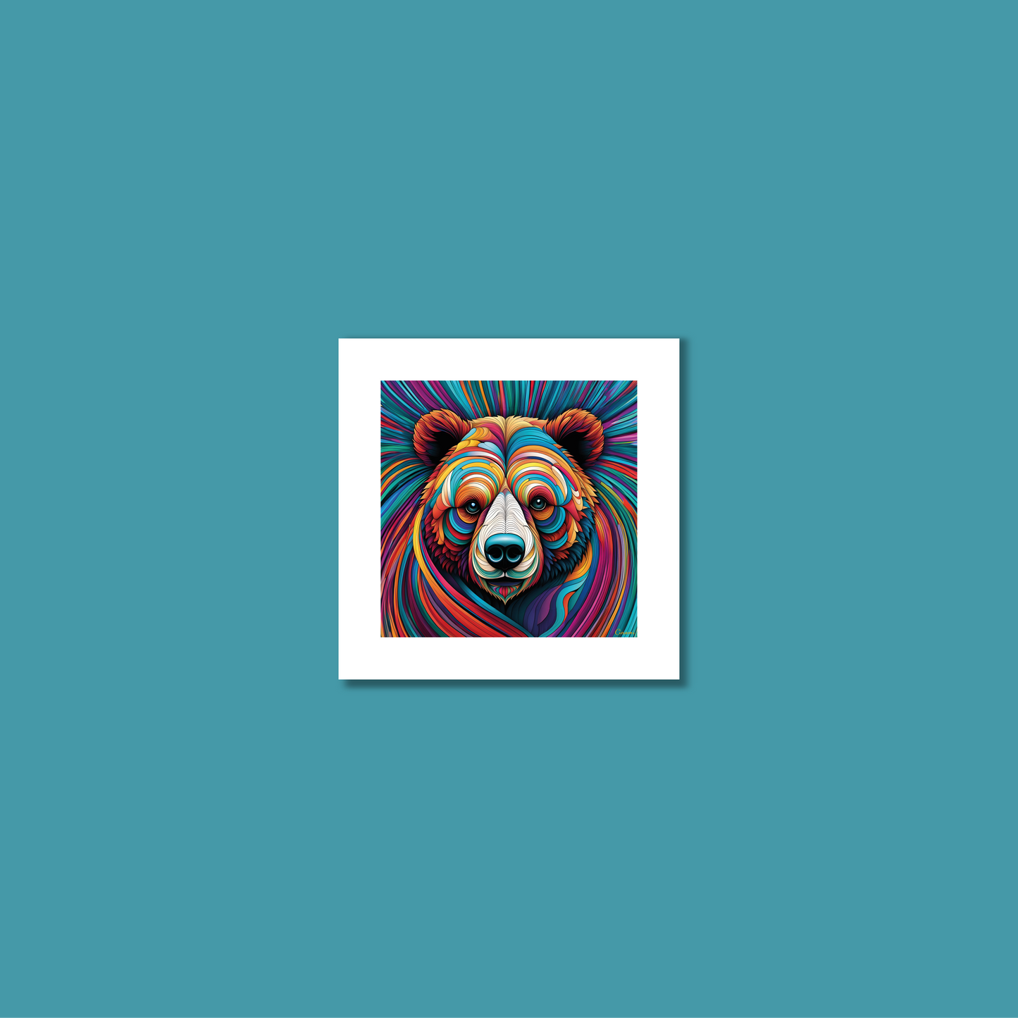 ABSTRACT BEAR **UNFRAMED ART PRINT**