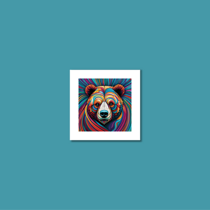 ABSTRACT BEAR **UNFRAMED ART PRINT**