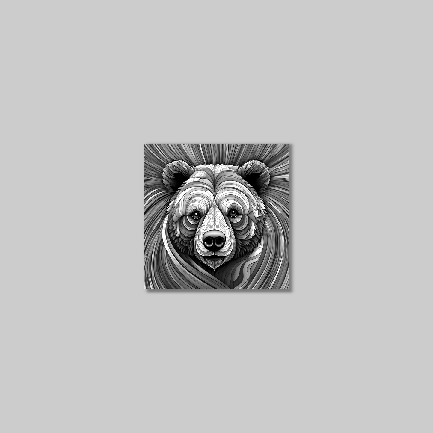 ABSTRACT BEAR **UNFRAMED ART PRINT**