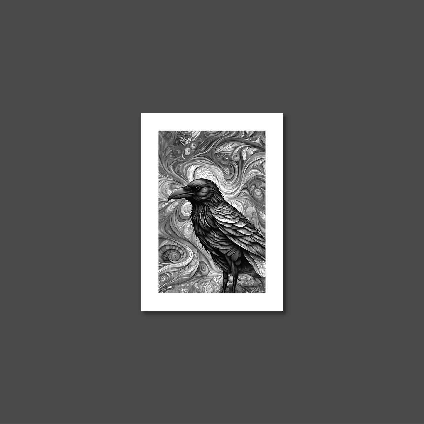 ABSTRACT CROW **UNFRAMED ART PRINT**