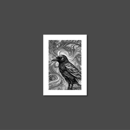 ABSTRACT CROW **UNFRAMED ART PRINT**