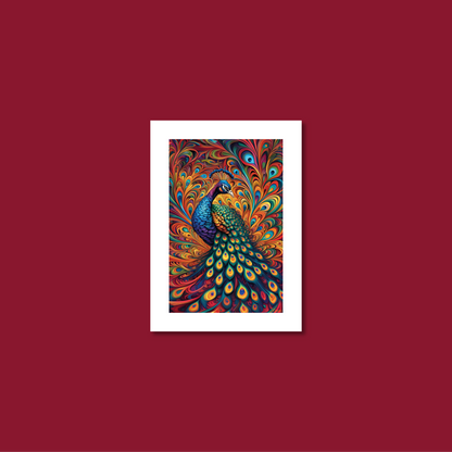 ABSTRACT PEACOCK **UNFRAMED ART PRINT**