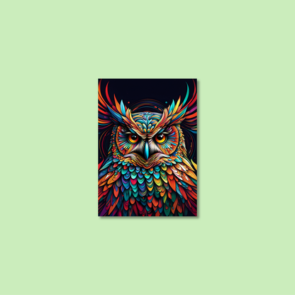 ABSTRACT OWL **UNFRAMED ART PRINT**