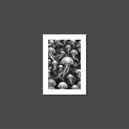 ABSTRACT JELLYFISH **UNFRAMED ART PRINT**