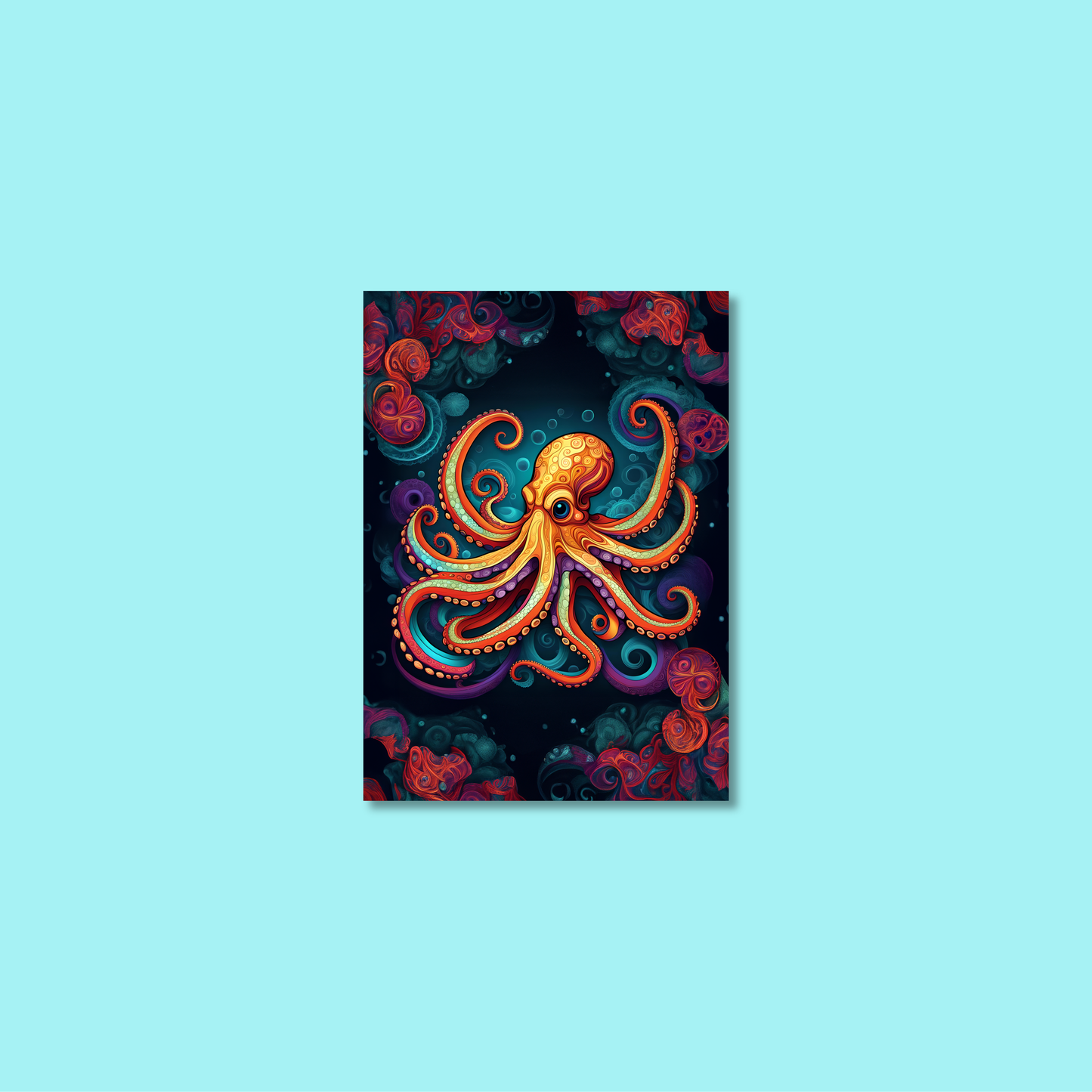 ABSTRACT OCTOPUS **UNFRAMED ART PRINT**