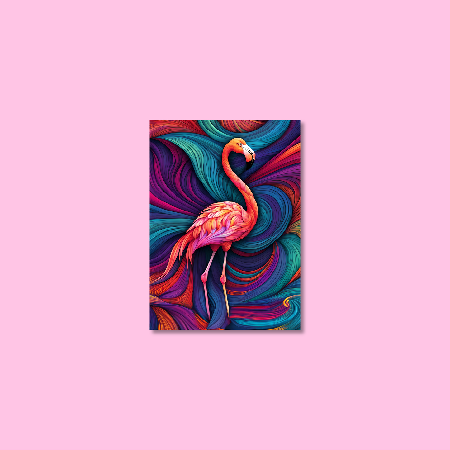 ABSTRACT FLAMINGO **UNFRAMED ART PRINT**