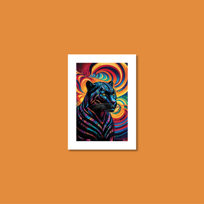 ABSTRACT BLACK PANTHER **UNFRAMED ART PRINT**