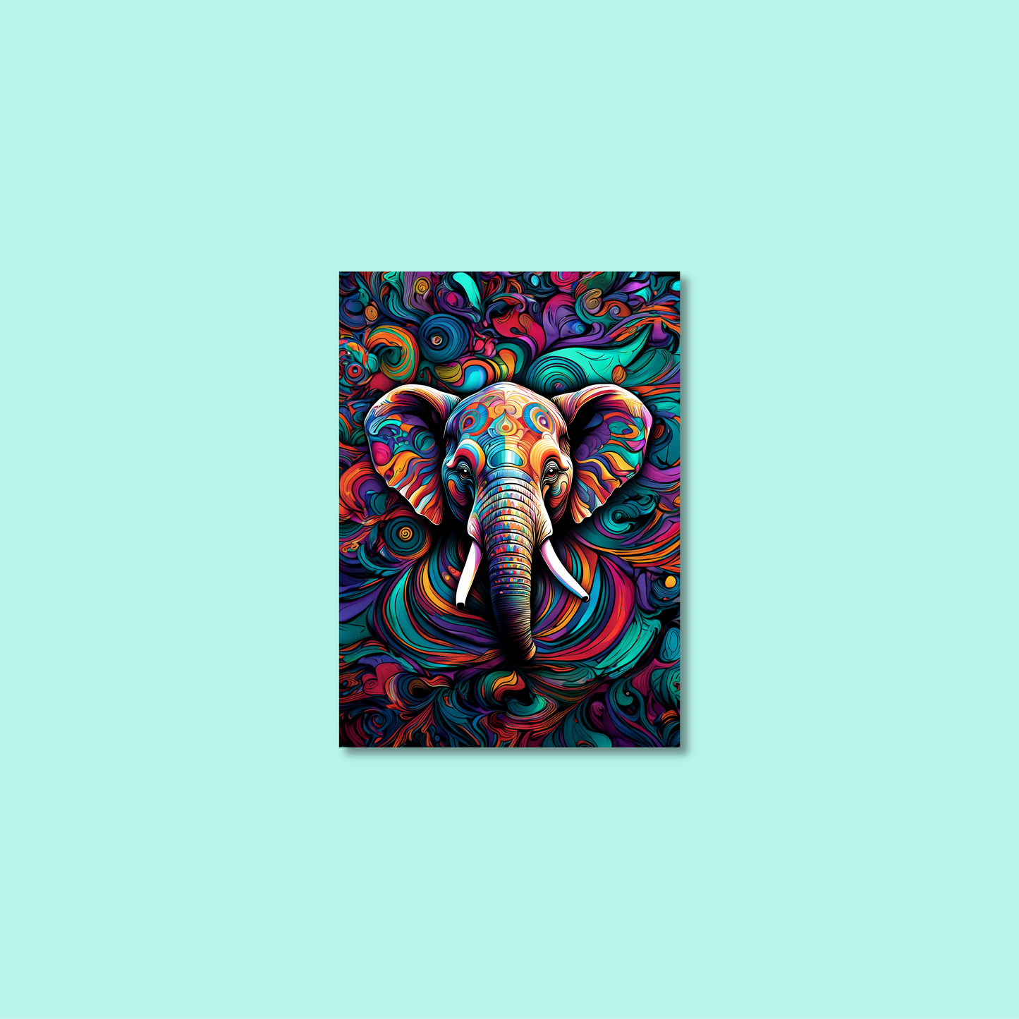ABSTRACT ELEPHANT **UNFRAMED ART PRINT**