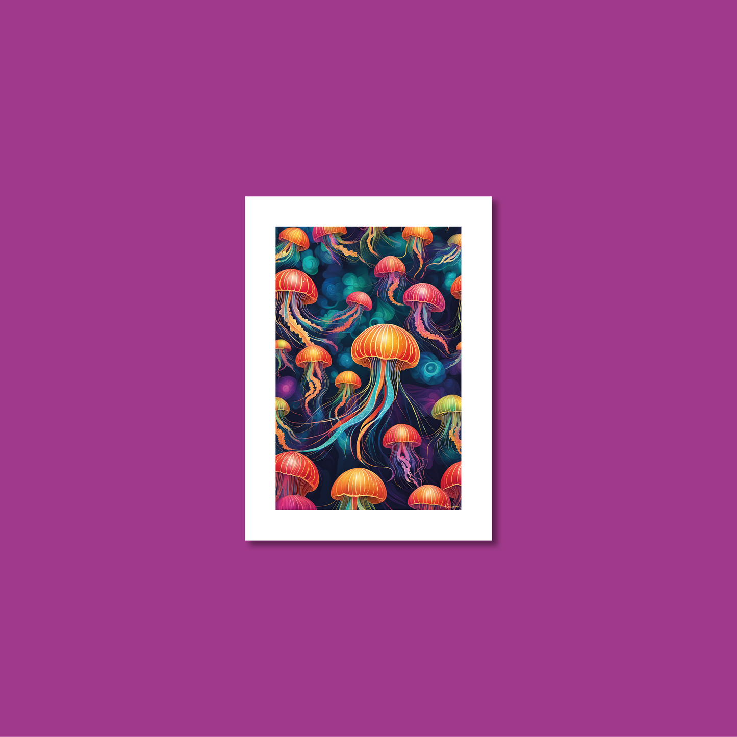 ABSTRACT JELLYFISH **UNFRAMED ART PRINT**