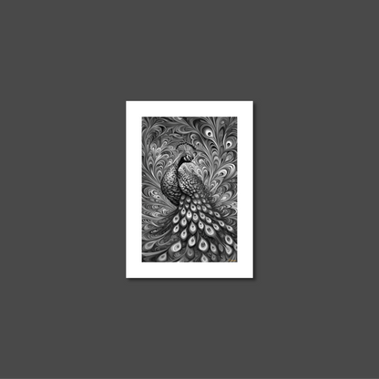 ABSTRACT PEACOCK **UNFRAMED ART PRINT**