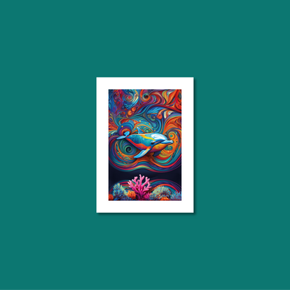 ABSTRACT DOLPHIN **UNFRAMED ART PRINT**