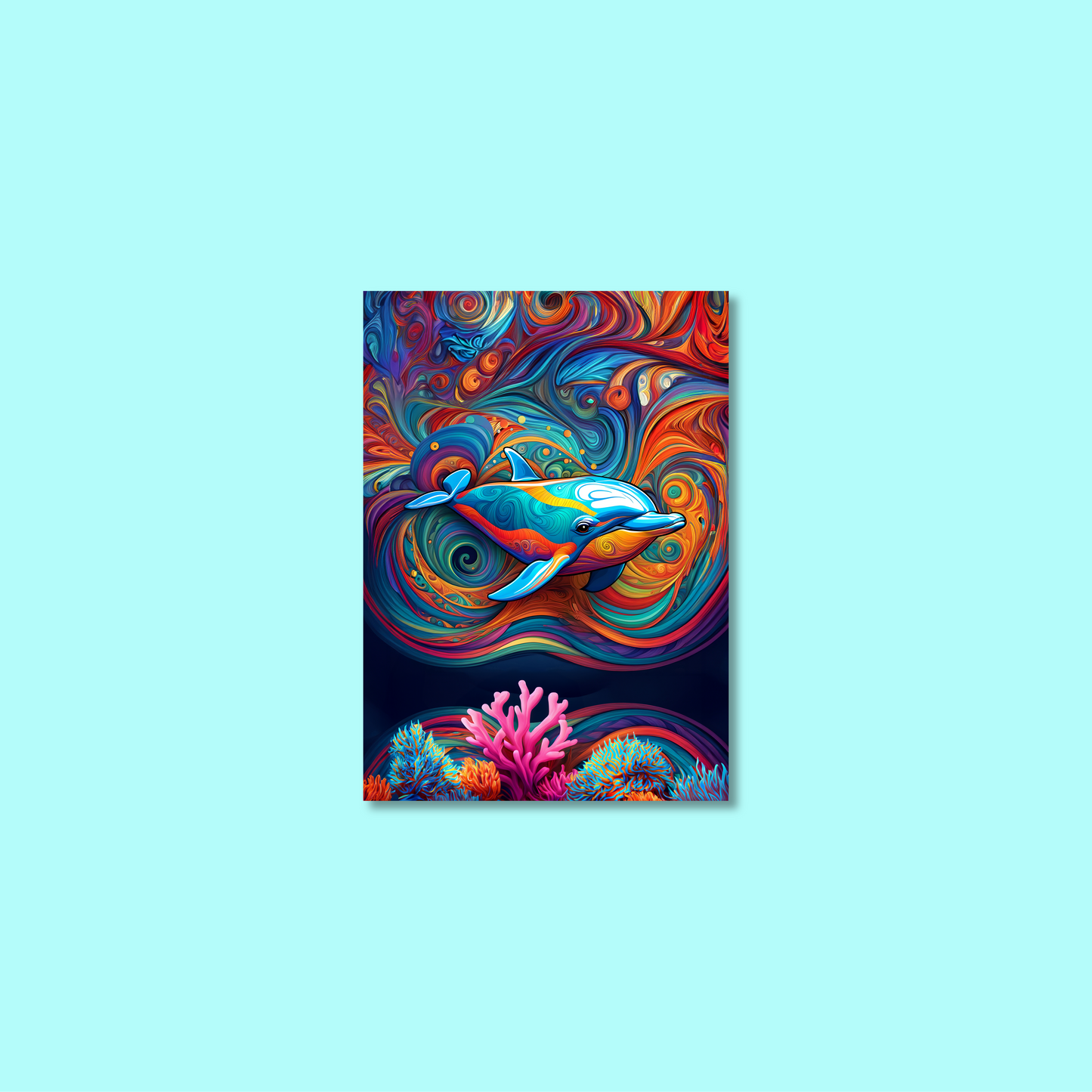 ABSTRACT DOLPHIN **UNFRAMED ART PRINT**