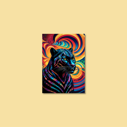 ABSTRACT BLACK PANTHER **UNFRAMED ART PRINT**