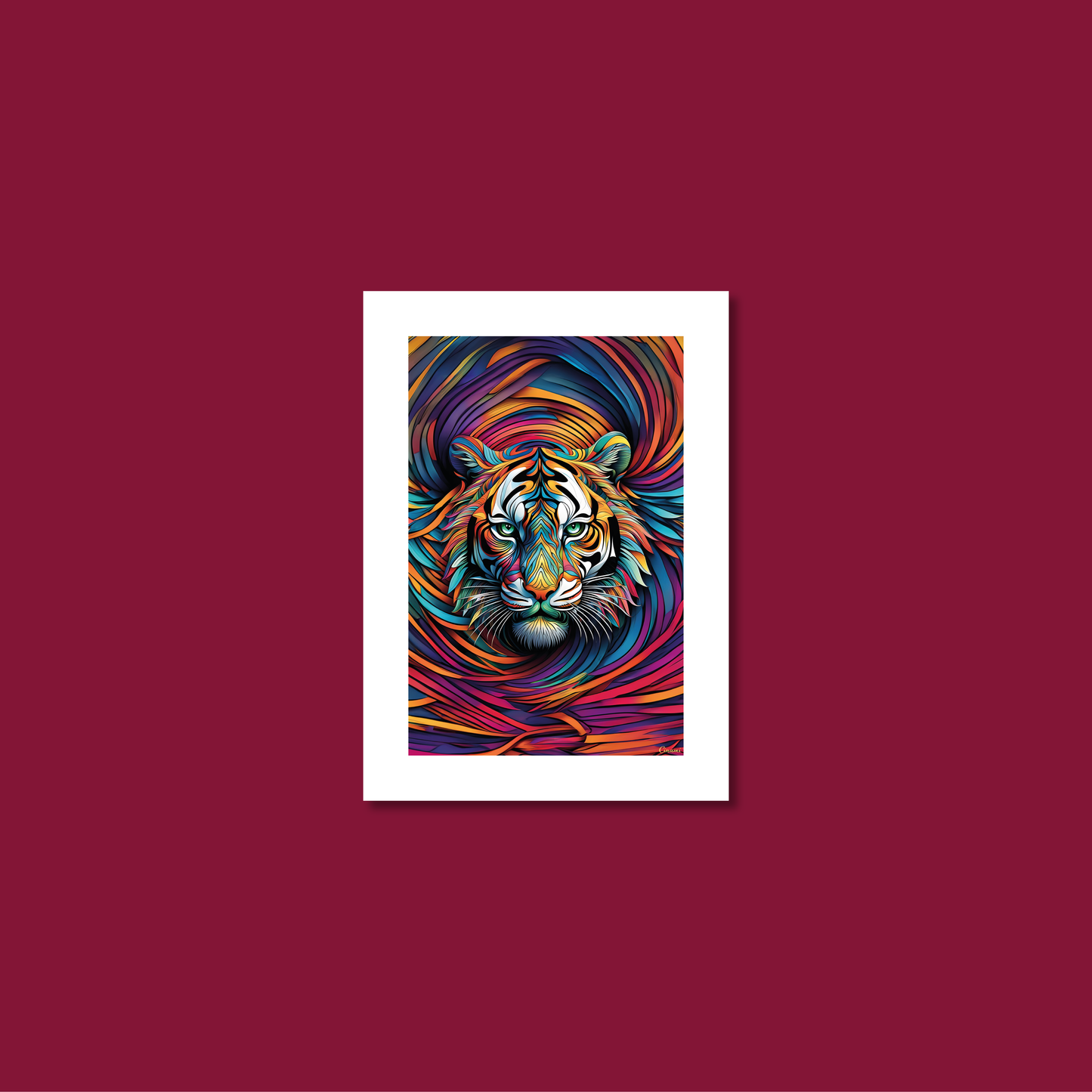 ABSTRACT TIGER **UNFRAMED ART PRINT**