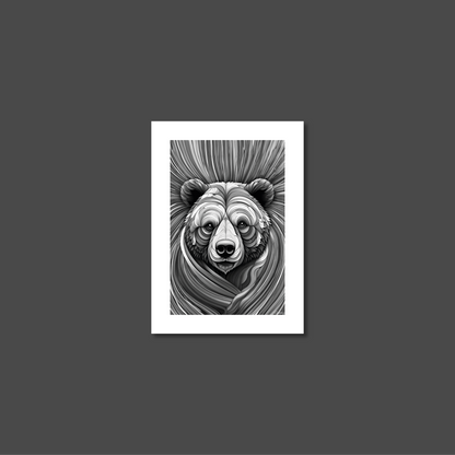 ABSTRACT BEAR **UNFRAMED ART PRINT**