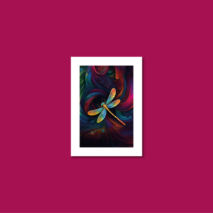 ABSTRACT DRAGONFLY **UNFRAMED ART PRINT**