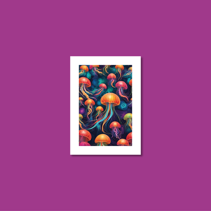 ABSTRACT JELLYFISH **UNFRAMED ART PRINT**
