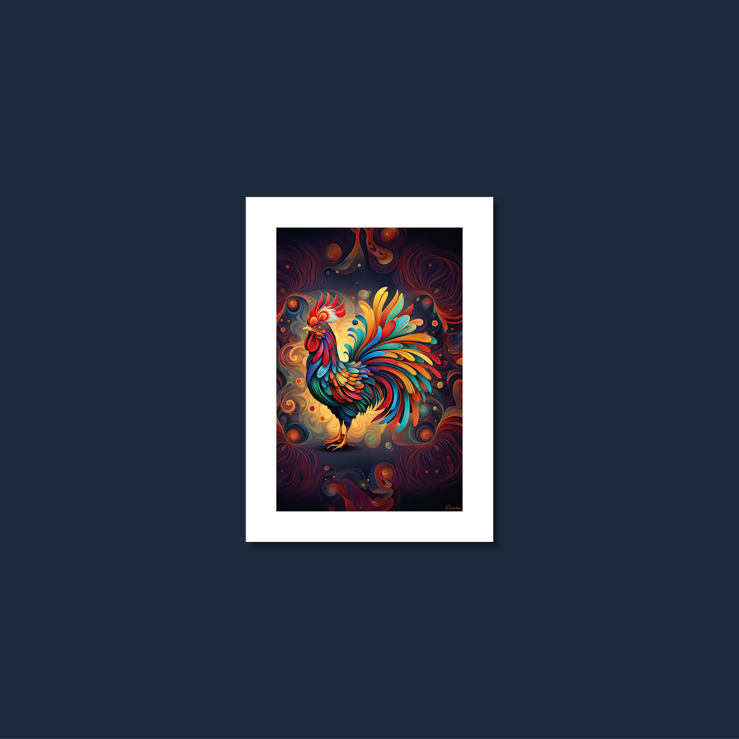 ABSTRACT COCKEREL **UNFRAMED ART PRINT**