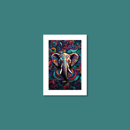 ABSTRACT ELEPHANT **UNFRAMED ART PRINT**