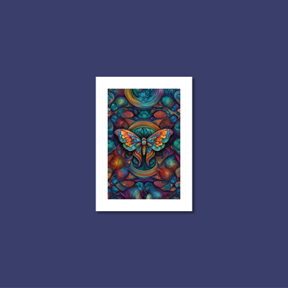 ABSTRACT MOTH **UNFRAMED ART PRINT**