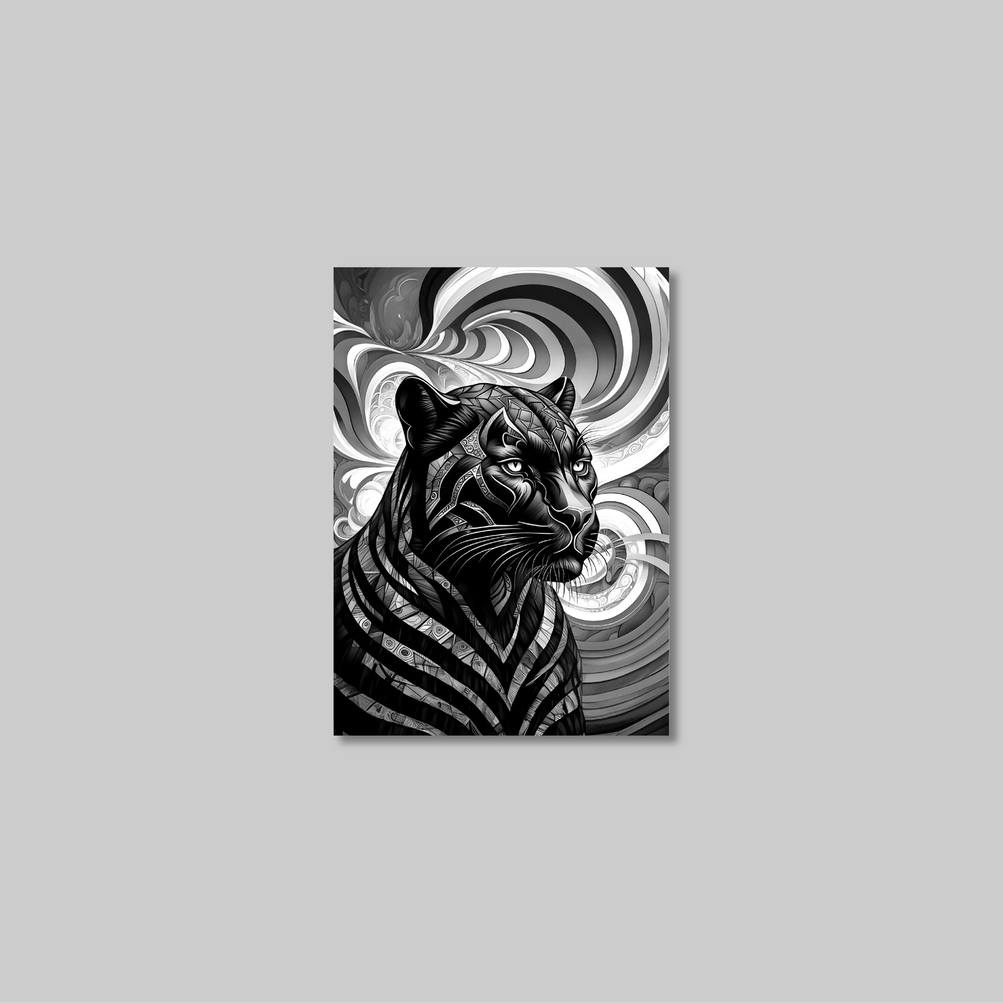 ABSTRACT BLACK PANTHER **UNFRAMED ART PRINT**