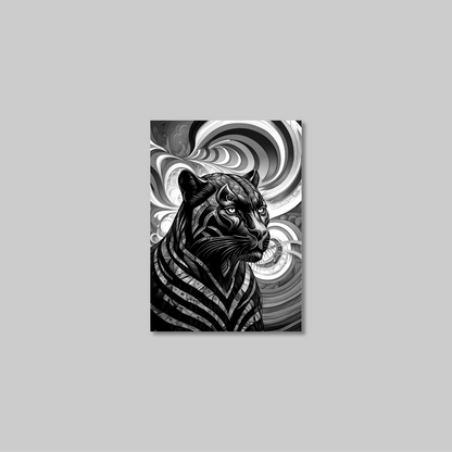 ABSTRACT BLACK PANTHER **UNFRAMED ART PRINT**