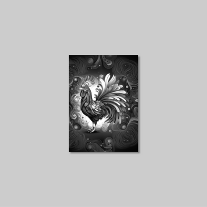 ABSTRACT COCKEREL **UNFRAMED ART PRINT**