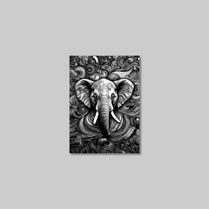 ABSTRACT ELEPHANT **UNFRAMED ART PRINT**