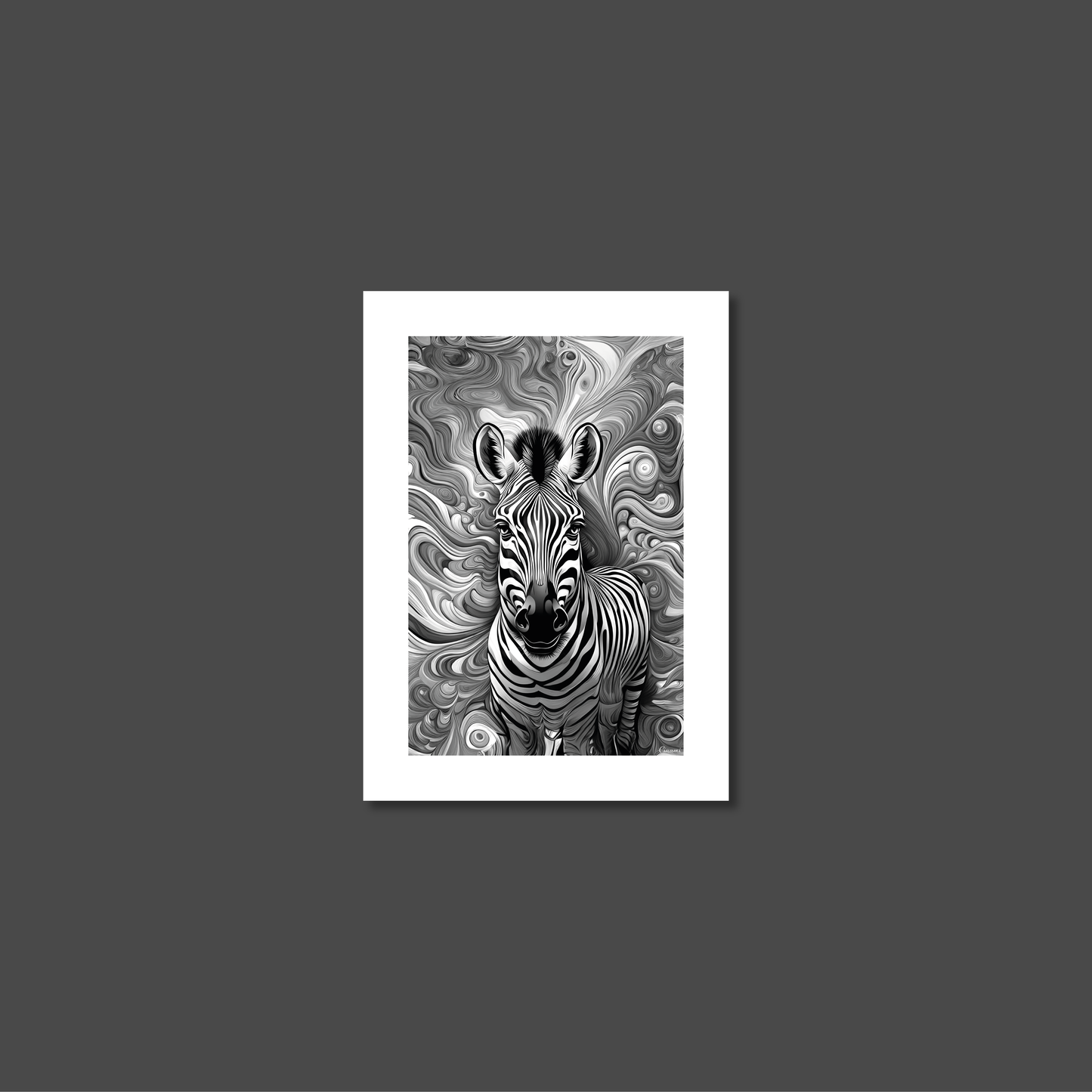 ABSTRACT ZEBRA **UNFRAMED ART PRINT**