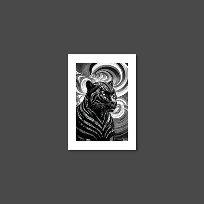 ABSTRACT BLACK PANTHER **UNFRAMED ART PRINT**