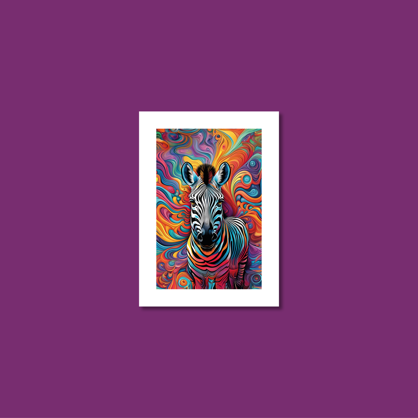 ABSTRACT ZEBRA **UNFRAMED ART PRINT**