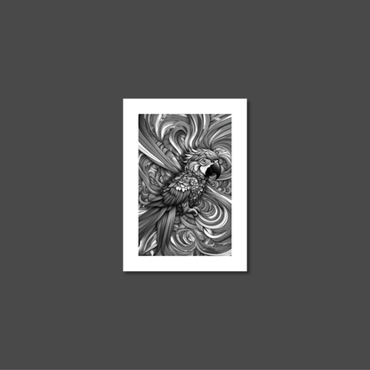 ABSTRACT PARROT **UNFRAMED ART PRINT**