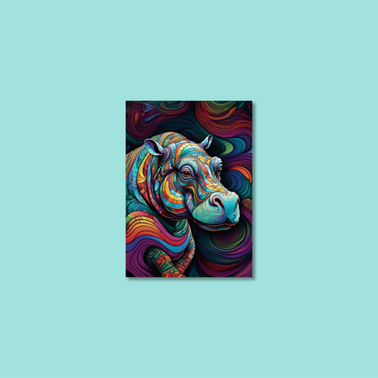 ABSTRACT HIPPO **UNFRAMED ART PRINT**
