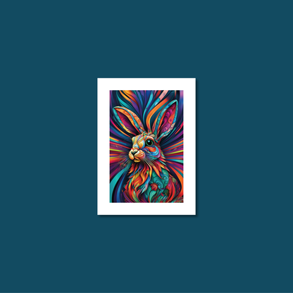 ABSTRACT RABBIT **UNFRAMED ART PRINT**