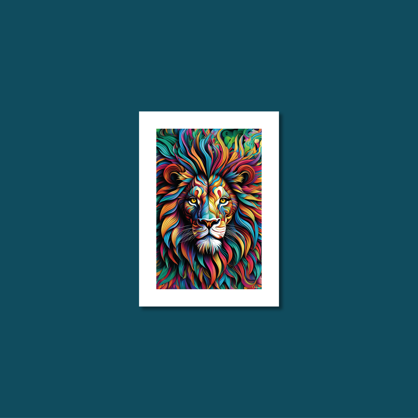 ABSTRACT LION **UNFRAMED ART PRINT**