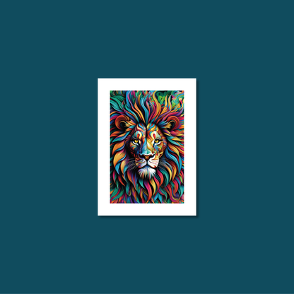 ABSTRACT LION **UNFRAMED ART PRINT**