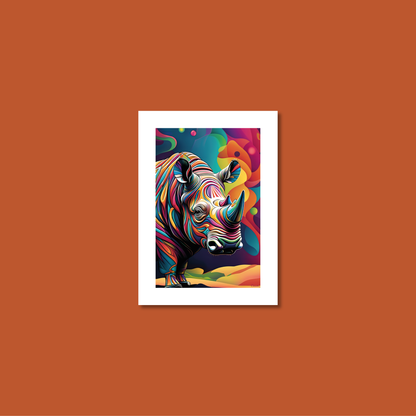 ABSTRACT RHINO **UNFRAMED ART PRINT**