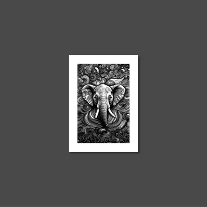 ABSTRACT ELEPHANT **UNFRAMED ART PRINT**
