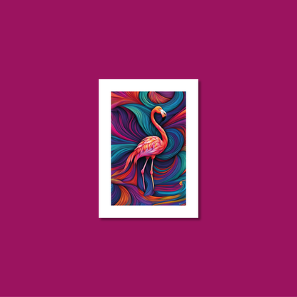 ABSTRACT FLAMINGO **UNFRAMED ART PRINT**