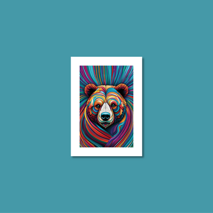 ABSTRACT BEAR **UNFRAMED ART PRINT**