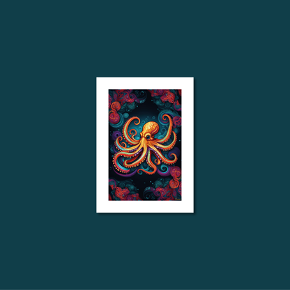ABSTRACT OCTOPUS **UNFRAMED ART PRINT**