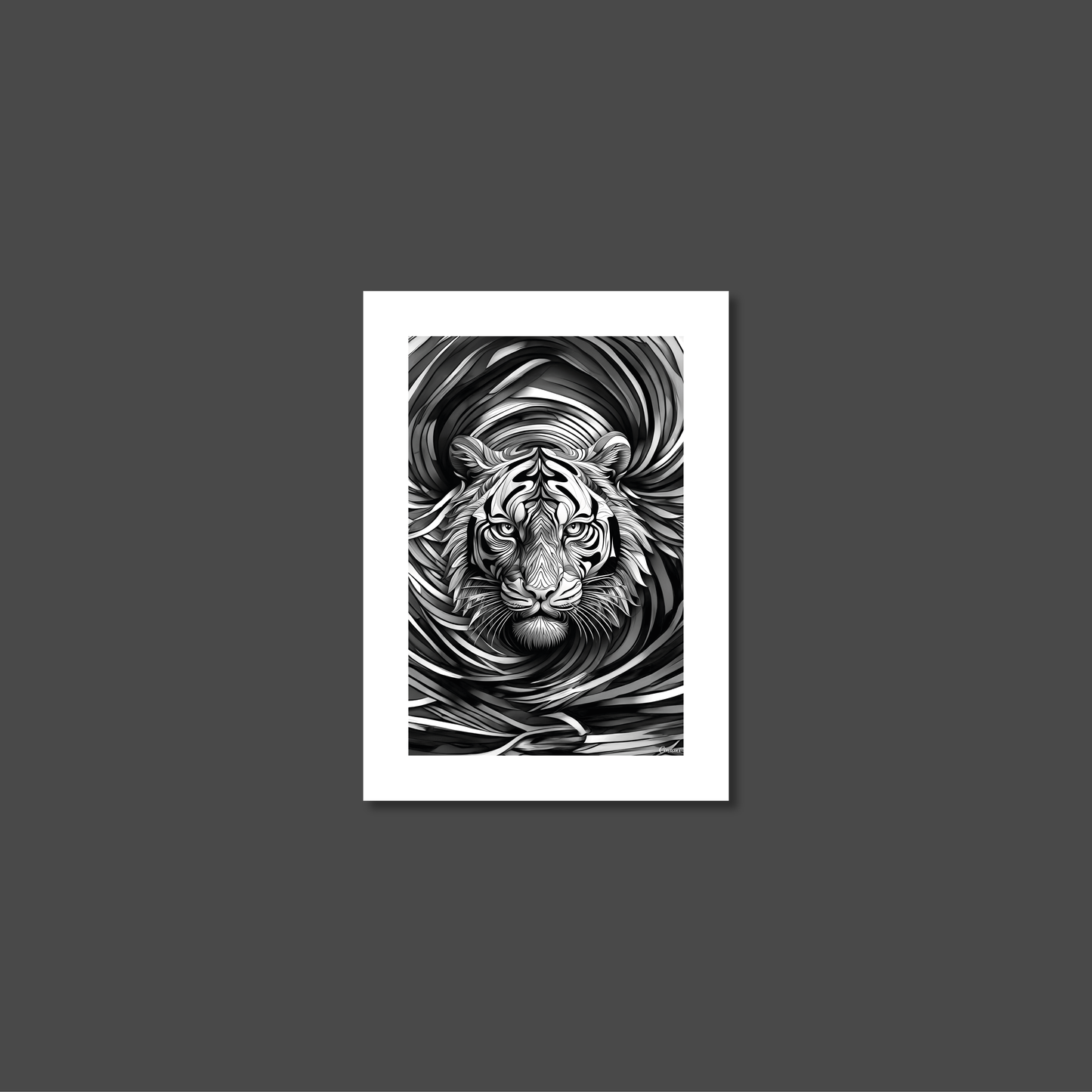 ABSTRACT TIGER **UNFRAMED ART PRINT**